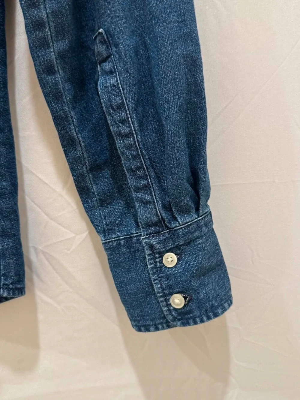 J. Crew Women Indigo Denim Button-Down Shirt 100% Cotton XS
